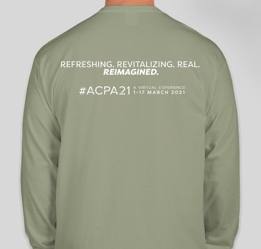#ACPA21 Long Sleeve T-Shirt Fundraiser - unisex shirt design - back