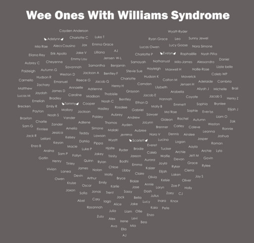 Wee Ones with Williams Syndrome part 2 shirt design - zoomed