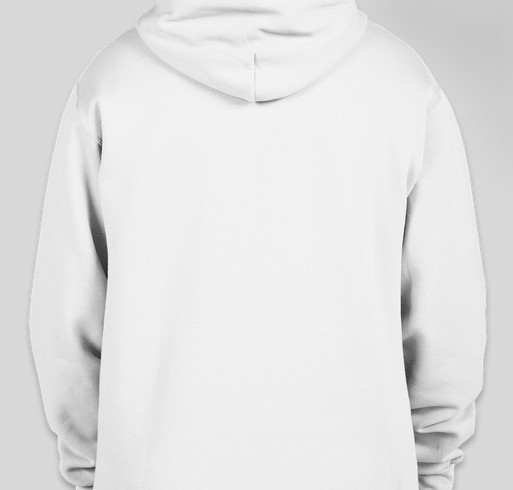 White Zip-Up Hoodie Fundraiser - unisex shirt design - back