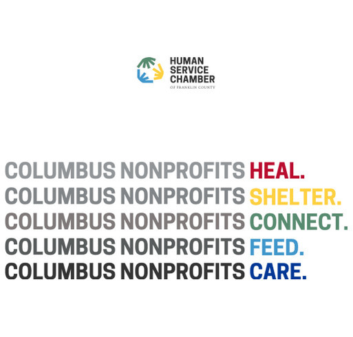Support Columbus Nonprofits 2025 shirt design - zoomed
