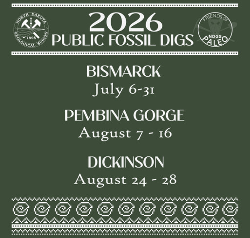 2026 NDGS Paleontology Public Fossil Digs Shirts shirt design - zoomed