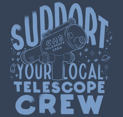 UAS Telescope Crew shirt design - zoomed