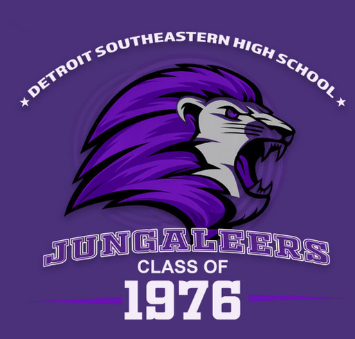Southeastern Class of 76 screenprints shirt design - zoomed
