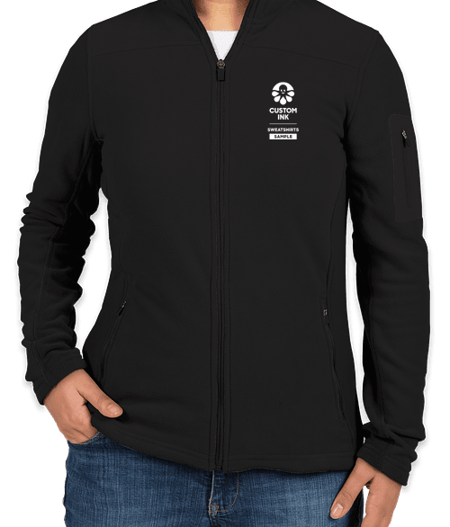Port Authority Women's Colorblock Full Zip Microfleece Jacket - Black / Black
