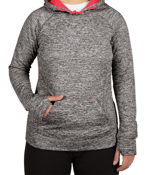 bright coral hoodie
