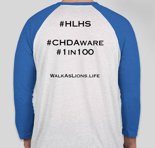 We Walk As Lions: Jonathan's Heart of a Lion Fundraiser - unisex shirt design - back