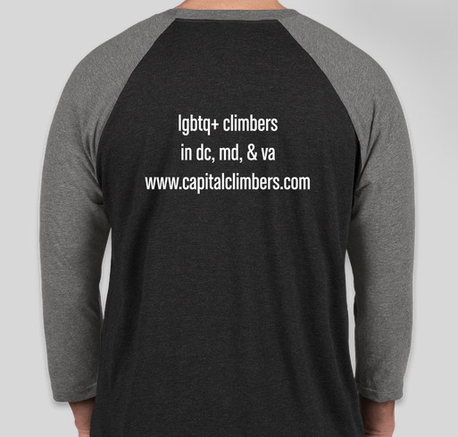 2022 Shirts for Capital Climbers, LGBTQ+ rock climbing group Fundraiser - unisex shirt design - back