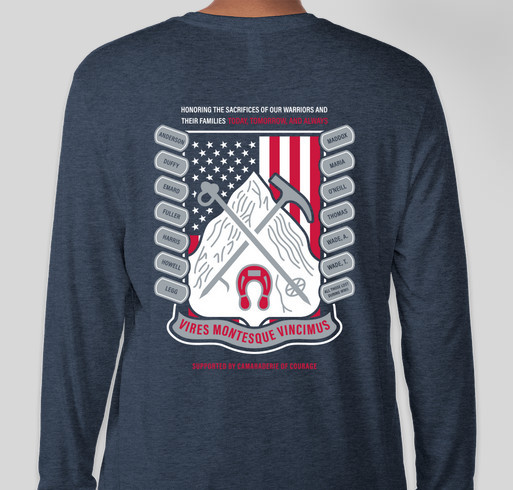 1st Battalion, 87th Infantry Regiment- Climb Four Our Fallen Fundraiser - unisex shirt design - back