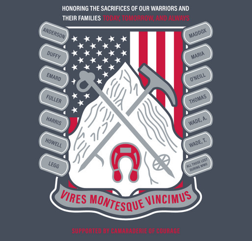 1st Battalion, 87th Infantry Regiment- Climb Four Our Fallen shirt design - zoomed