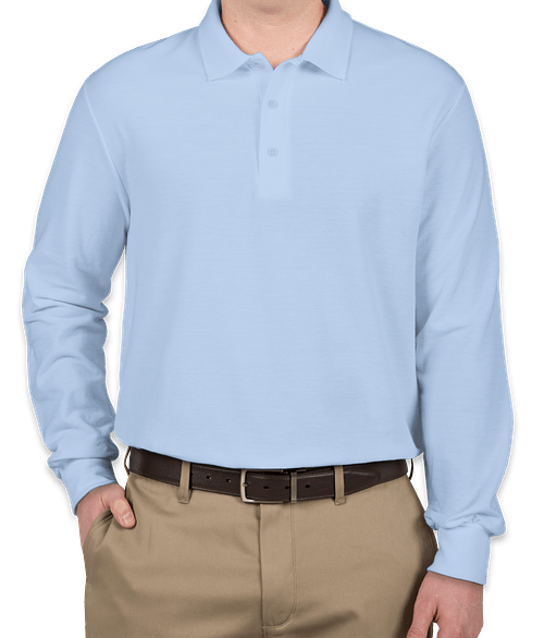 gildan long sleeve polo shirts