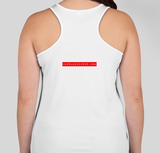 CE Running with Courage Women's SportTek Tank Fundraiser - unisex shirt design - back