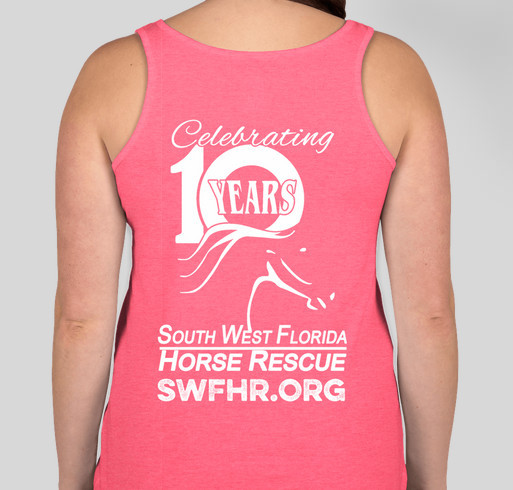 Celebrate 10 years with us! Fundraiser - unisex shirt design - back