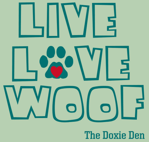 Live Love Woof shirt design - zoomed