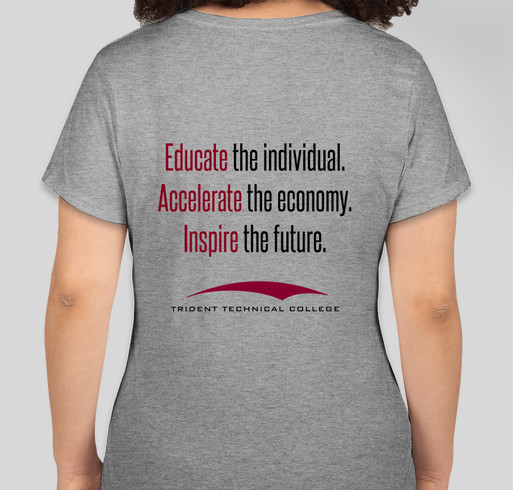 TTC Alumni T-Shirt - Ladies V-Neck Fundraiser - unisex shirt design - back