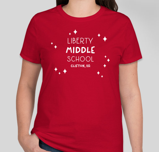 Liberty Middle School Spirit Wear - Style 4 Fundraiser - unisex shirt design - front