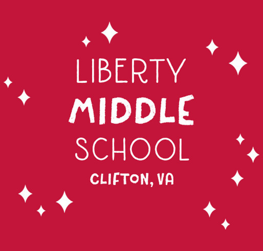 Liberty Middle School Spirit Wear - Style 4 shirt design - zoomed