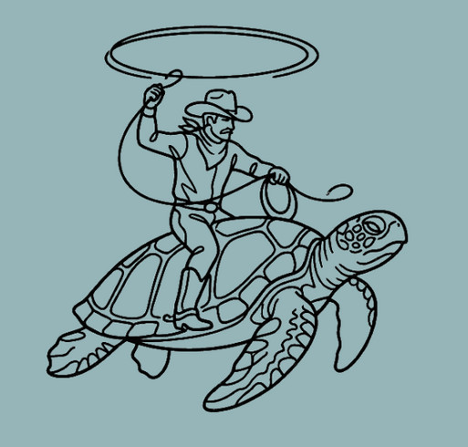 Cowboy Seaturtles shirt design - zoomed