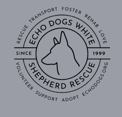 Echo Dogs White Shepherd Rescue shirt design - zoomed