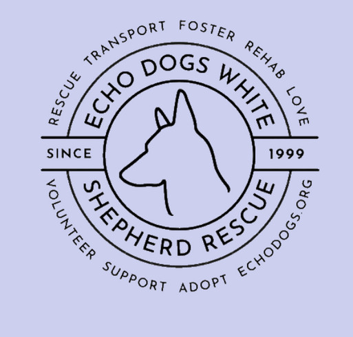 Echo Dogs White Shepherd Rescue shirt design - zoomed