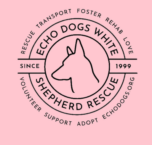 Echo Dogs White Shepherd Rescue shirt design - zoomed