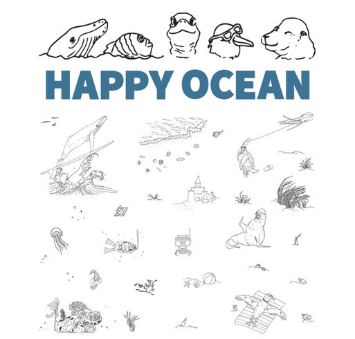 A Happy Ocean Is a Clean Ocean! shirt design - zoomed