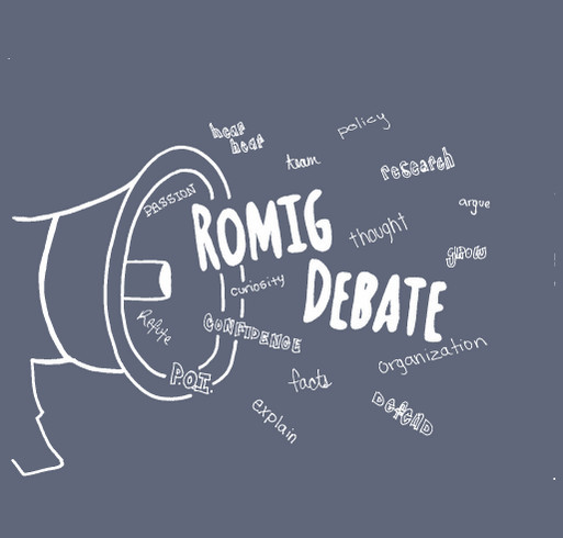 Romig Debate Gear shirt design - zoomed