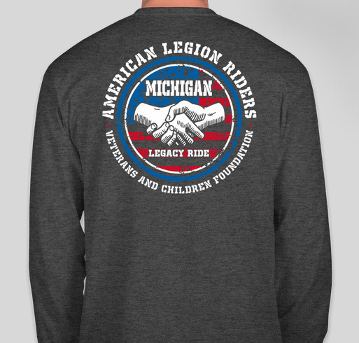 2024 Michigan American Legion Riders Legacy Run Fundraiser - unisex shirt design - back