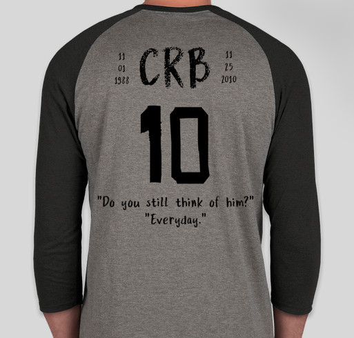 In memory of Colton Bertelson for Cheyenne Fundraiser - unisex shirt design - back