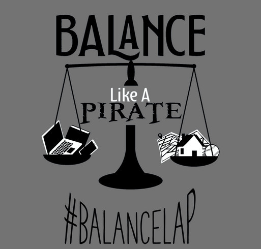 Balance Like a Pirate for Mental Health Awareness and Suicide Prevention shirt design - zoomed