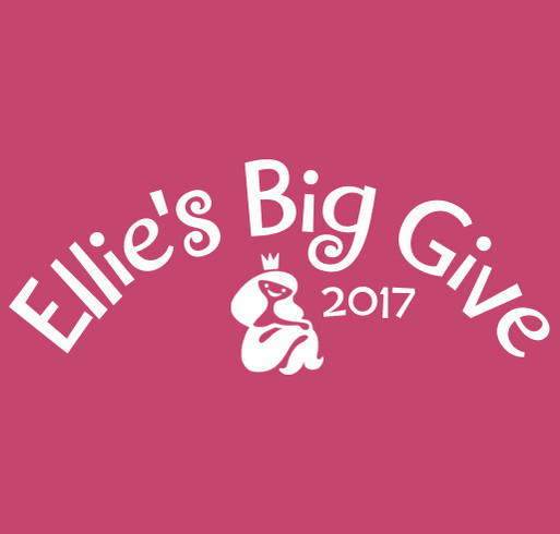 Ellie's Big Give shirt design - zoomed