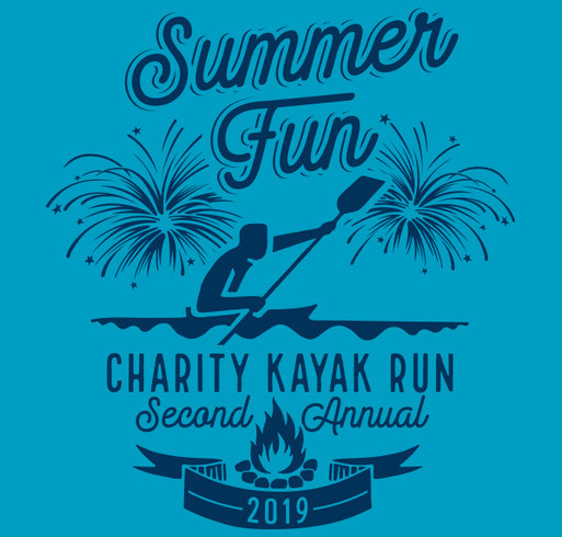 Summer Fun Charity Kayak run shirt design - zoomed