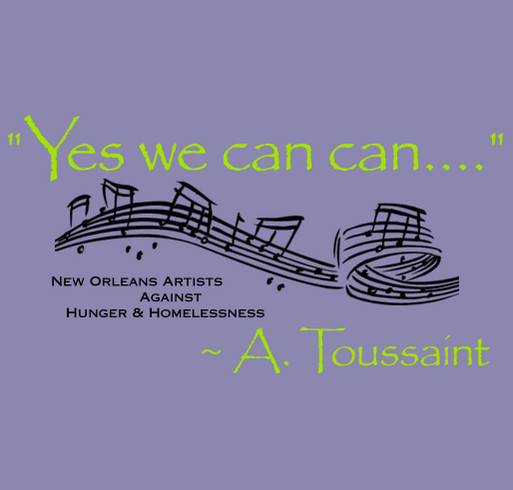"Yes we can can" fight hunger and homelessness shirt design - zoomed