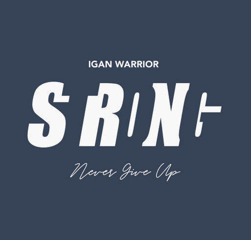 IGAN WARRIORS NEVER GIVE UP shirt design - zoomed