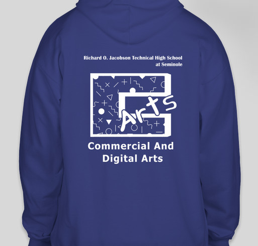 Commercial and Digital Arts Shirt and Hoodie Sale Fundraiser - unisex shirt design - back