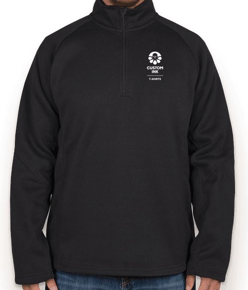 Devon & Jones Quarter Zip Sweater Fleece Pullover - Navy