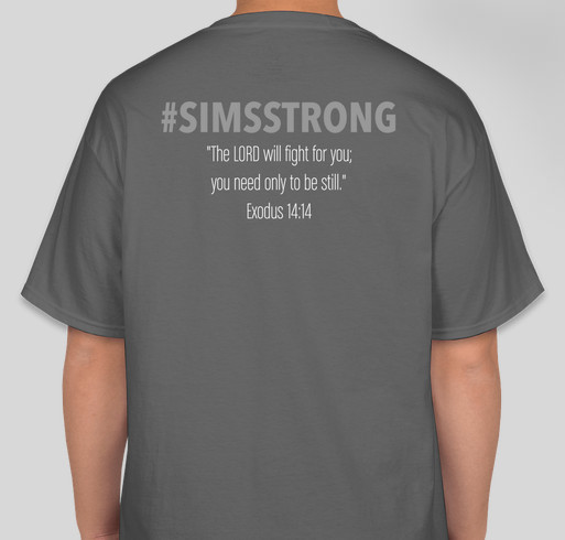 T-shirts for Justin Sims Fundraiser - unisex shirt design - back