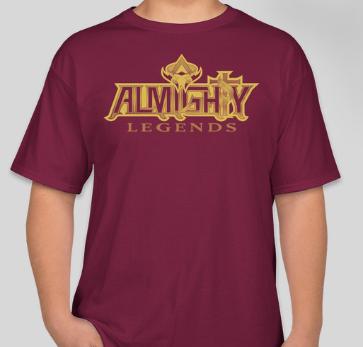 Almighty Legends Fundraiser - unisex shirt design - front
