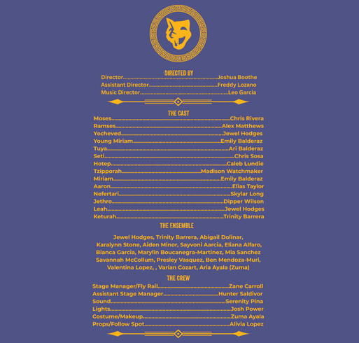 Deliver Us! Support LHS Theatre’s Prince of Egypt shirt design - zoomed