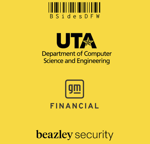 BSidesDFW 2025 Event Shirt: Better Late Than Never shirt design - zoomed