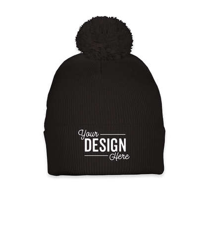 Download Design Custom Embroidered Sportsman Pom Pom Knit Hat Online At Customink