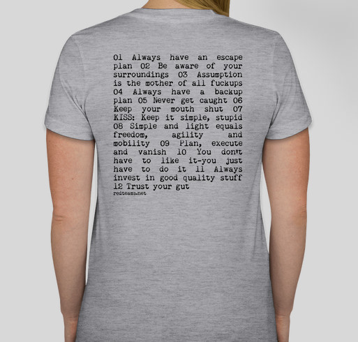 The Original 12 Revisited Fundraiser - unisex shirt design - back