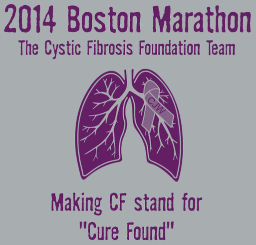 Cystic Fibrosis Foundation Marathon Fundraiser shirt design - zoomed