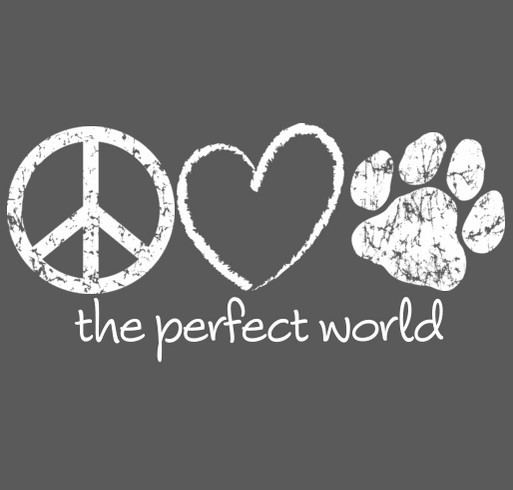 Peace, Love, Paws - Guide Dog Puppy Sponsorship (2/2) shirt design - zoomed