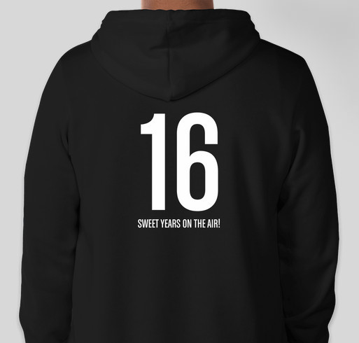 ATMI: 16 Sweet Years on the Air! Fundraiser - unisex shirt design - back