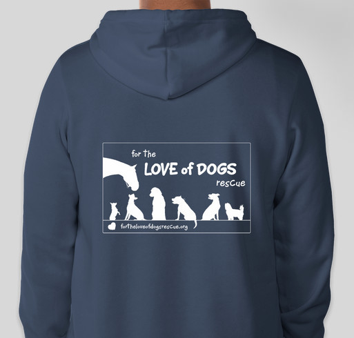 White Logo Love Dogs Gear Fundraiser - unisex shirt design - back