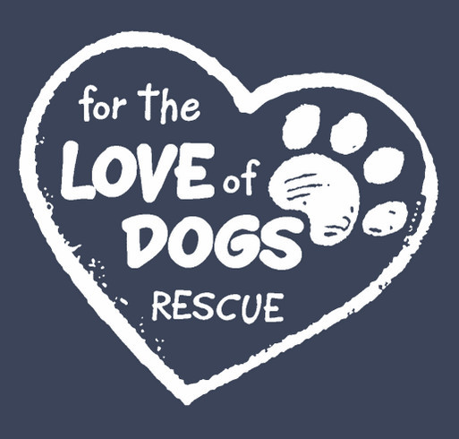 White Logo Love Dogs Gear shirt design - zoomed