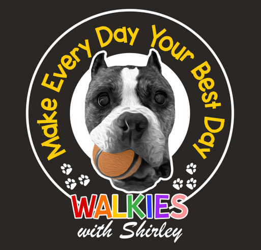 Walkies with Shirley Gear shirt design - zoomed