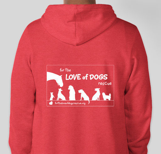 White Logo Love Dogs Gear Fundraiser - unisex shirt design - back