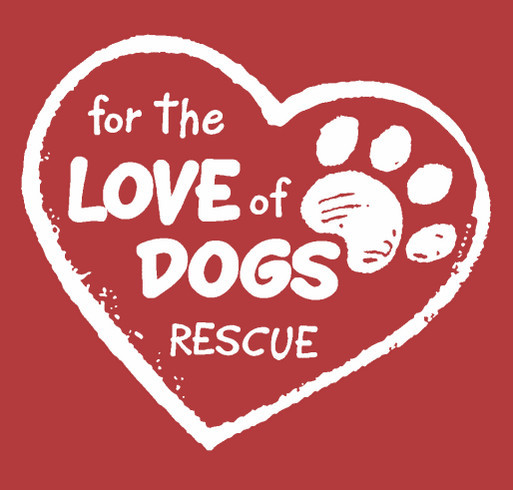 White Logo Love Dogs Gear shirt design - zoomed