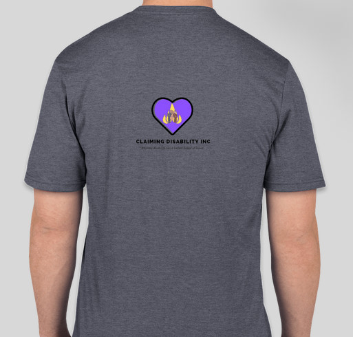 Claiming Disability Fundraiser - unisex shirt design - back